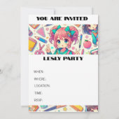 アニメ学生 招待状 (裏面)