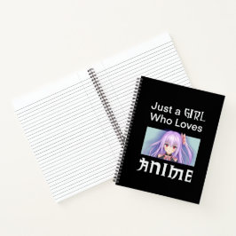 アニメ少女のノート ノートブック