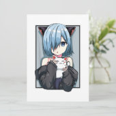 アニメ少女 ネコ 猫娘 パステル カワイイ 猫 まんが じゃ 招待状 (スタンド正面)