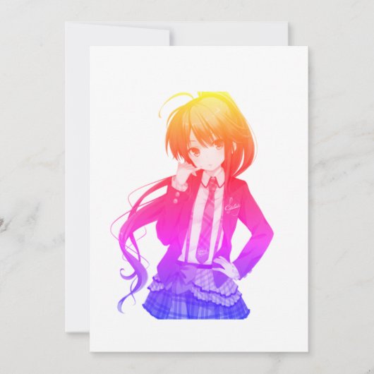 アニメ少女 招待状 (正面)