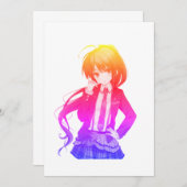 アニメ少女 招待状 (正面/裏面)