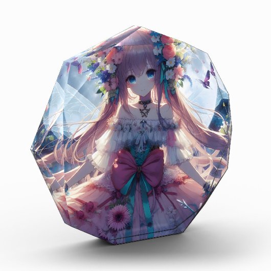 アニメ少女 花 月 フェアリー フォトブロック (左)