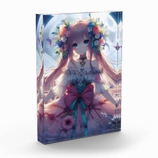アニメ少女 花 月 フェアリー フォトブロック (左)
