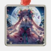 アニメ少女 花 月 フェアリー メタルオーナメント (正面)