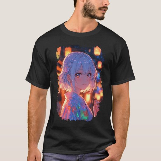 アニメ少女 Tシャツ (正面)