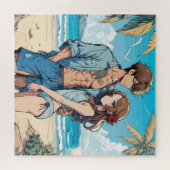 アニメ少年と少女 ジグソーパズル (横)