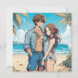 アニメ少年と少女 ノートカード