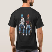 アニメ少年ストリートスケーターTシャツ Tシャツ (裏面)