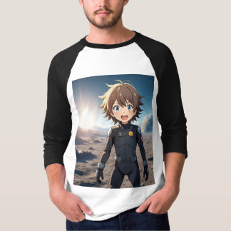 アニメ少年宇宙飛行士が異星人の惑星に立つ – SFアニメ Tシャツ