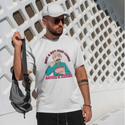 アニメ少年食べラーメン Tシャツ