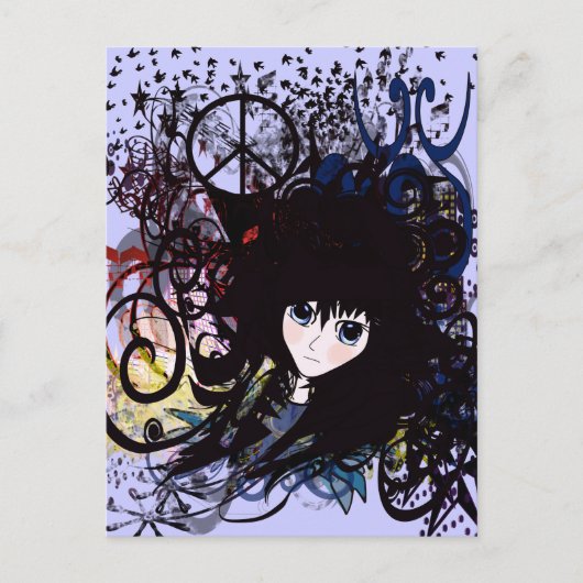アニメ平和グランジ ポストカード (正面)