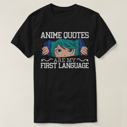 アニメ引用文は私の初めての言語マンガ読み取り機 Tシャツ (デザイン正面)