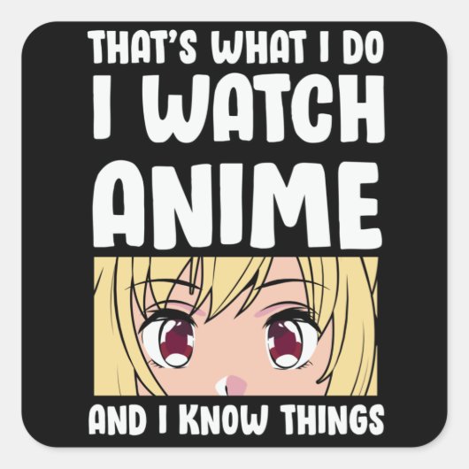 アニメ引用文デザイン |アニメを見る スクエアシール (正面)