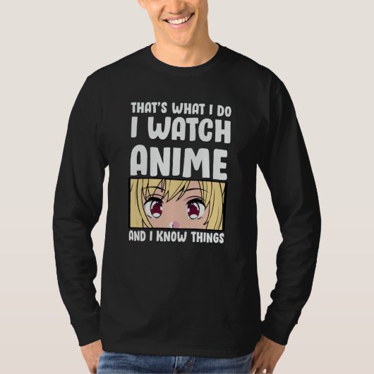 アニメ引用文デザイン |アニメを見る Tシャツ (正面)