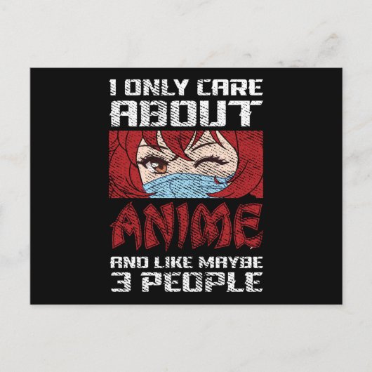 アニメ引用文デザイン |私はアニメ気にについて ポストカード (正面)