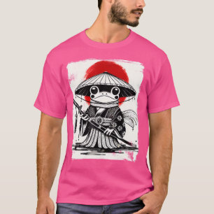 アニメ日本のサムライカエル浮世絵 Tシャツ