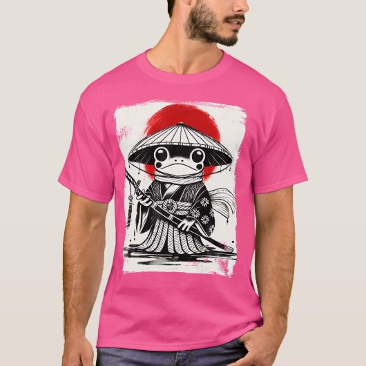 アニメ日本のサムライカエル浮世絵 Tシャツ (正面)