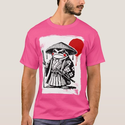 アニメ日本のサムライカエル浮世絵 Tシャツ (正面)