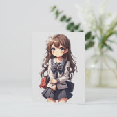 アニメ日本のスクールガール ポストカード (スタンド正面)
