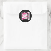 アニメ日本のストロベリーミルクカートンかわいい牛 ラウンドシール (バッグ)