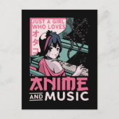 アニメ日本のミュージックガールオタクピアノミュージシャン ポストカード (正面)