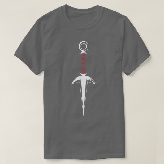 アニメ日本忍者ヒーロー火影侍サインKunai T Tシャツ (デザイン正面)