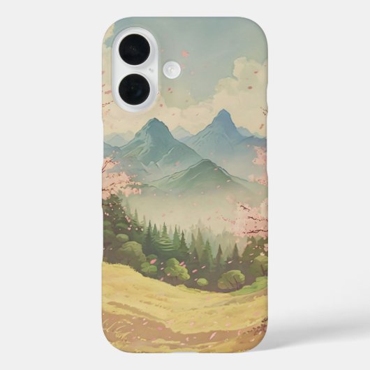 アニメ春ブロッサムiPhone 16ケース Case-Mate iPhoneケース (裏面)