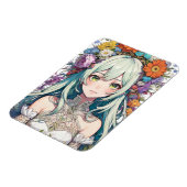 アニメ柄の花 マグネット (左側)