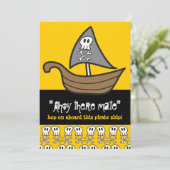 アニメ海賊のドクロと骨の子供の誕生日パーティー 招待状 (スタンド正面)