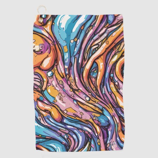 アニメ溶融性プラスチックのテクスチャー鮮やか、カラー ゴルフタオル (正面)