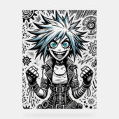 アニメ漫画陽気なアートオリジナルblu_eyes black_a アクリルサイン (正面)