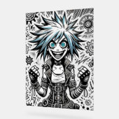 アニメ漫画陽気なアートオリジナルblu_eyes black_a アクリルサイン (傾斜)