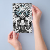 アニメ漫画陽気なアートオリジナルblu_eyes black_a チラシ (ハンドル)