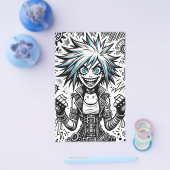 アニメ漫画陽気なアートオリジナルblu_eyes black_a チラシ (シングル)