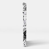 アニメ漫画陽気なアートオリジナルblu_eyes black_a iPhoneケース (左側面)