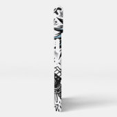 アニメ漫画陽気なアートオリジナルblu_eyes black_a iPhoneケース (右側面)