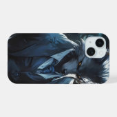 アニメ狼男 iPhone 15ケース (裏面横)