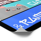 アニメ猫を愛する女の子川合ラーメン ポスター (角)