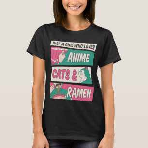 アニメ猫ラーメンTシャツPR Tシャツ