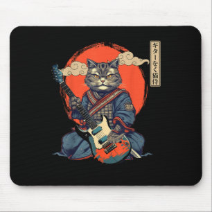 アニメ猫日本の侍タトゥーかわいい忍者Gui マウスパッド