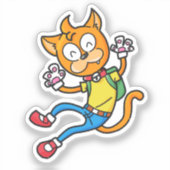 アニメ猫 シール (正面)