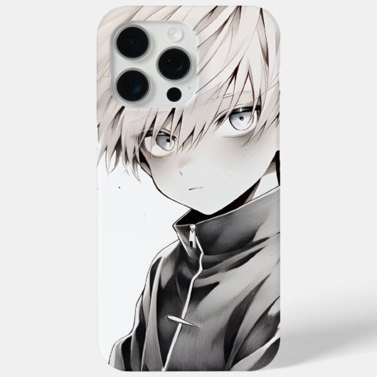 アニメ白髪キャラクターiPhone 15 Pro Maxケース Case-Mate iPhoneケース (裏面)