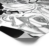 アニメ白黒パンダ | AIアートポスター ポスター (角)