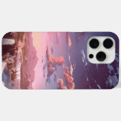 アニメ美学 日没の滝の風景 Case-Mate iPhoneケース (裏面 (横))