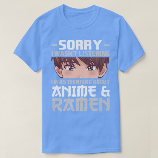 アニメ考える&ラーメンAnime2840 Tシャツ (デザイン正面)