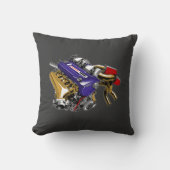 アニメ色六気筒ターボエンジンデザイン クッション (正面)