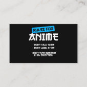 アニメ衣料マンガアートコスプレ大量贈与を規定する 名刺 (正面)