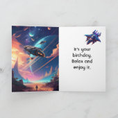 アニメ誕生日カード5" x 7"折り畳み誕生日カード カード (内部)