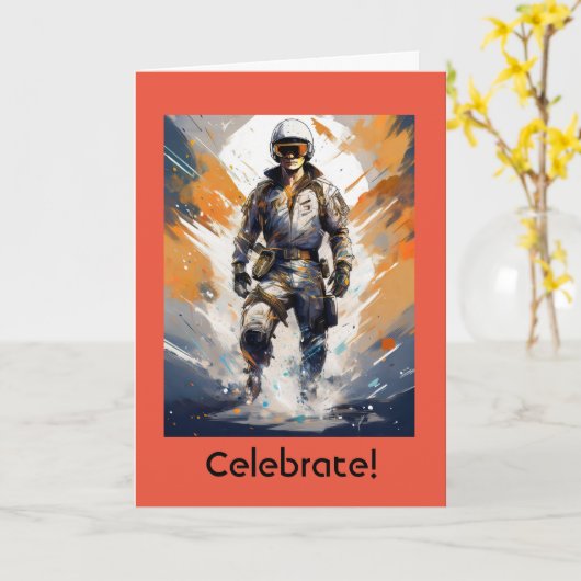 アニメ誕生日カード5" x 7"折り畳み誕生日カード カード (黄色い花)