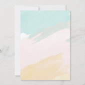 アニメ誕生日ガールブルーピンクかわいいレトロ招待状 招待状 (裏面)